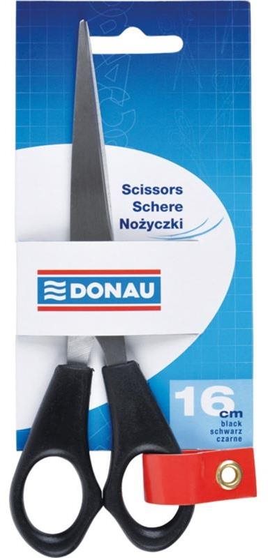 Donau 16 cm černé - kvalitní nůžky pro kancelář