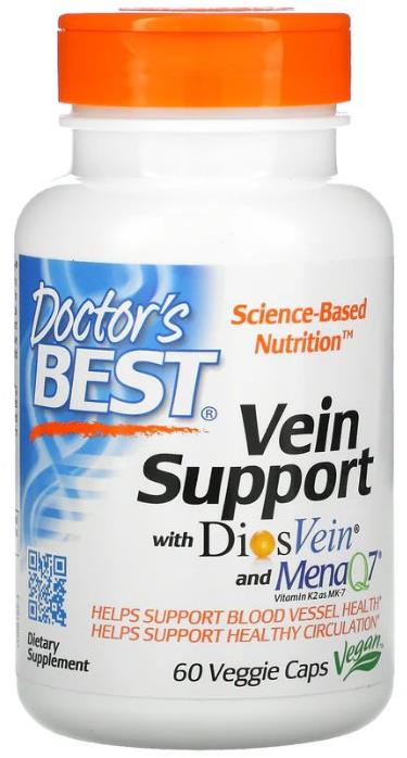 Doctor's Best Podpora žil DiosVein a MenaQ7, 60 veg kapslí