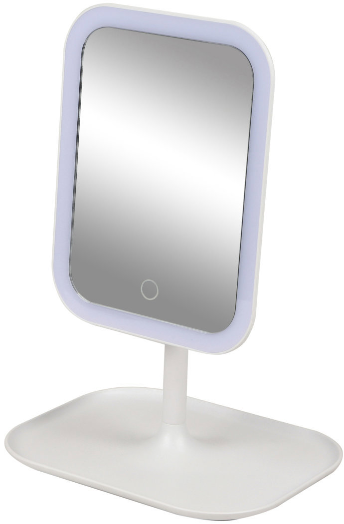 DOCHTMANN Kosmetické zrcátko se stojanem a LED osvětlením 21 × 16,5 × 30 cm