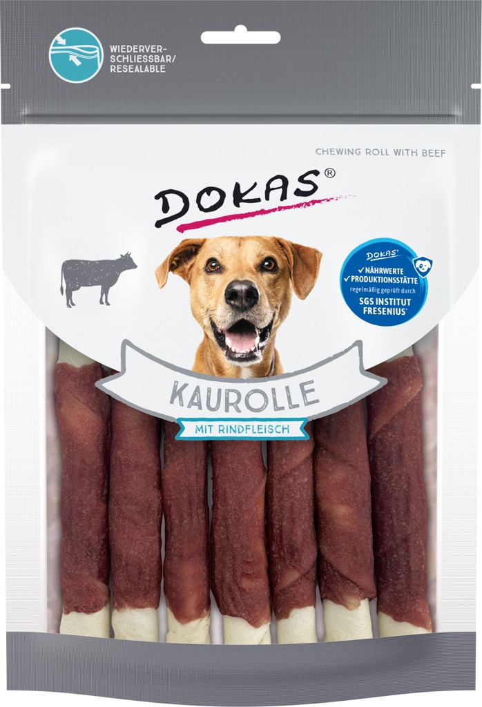 Dokas Tyčinky z hovězí kůže obalené hovězím masem 190 g