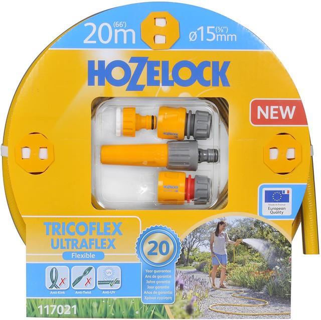 HOZELOCK Hadice zahradní Tricoflex Ultraflex 15 mm s příslušenstvím 3/4", šedo/žlutá - délka 20 m