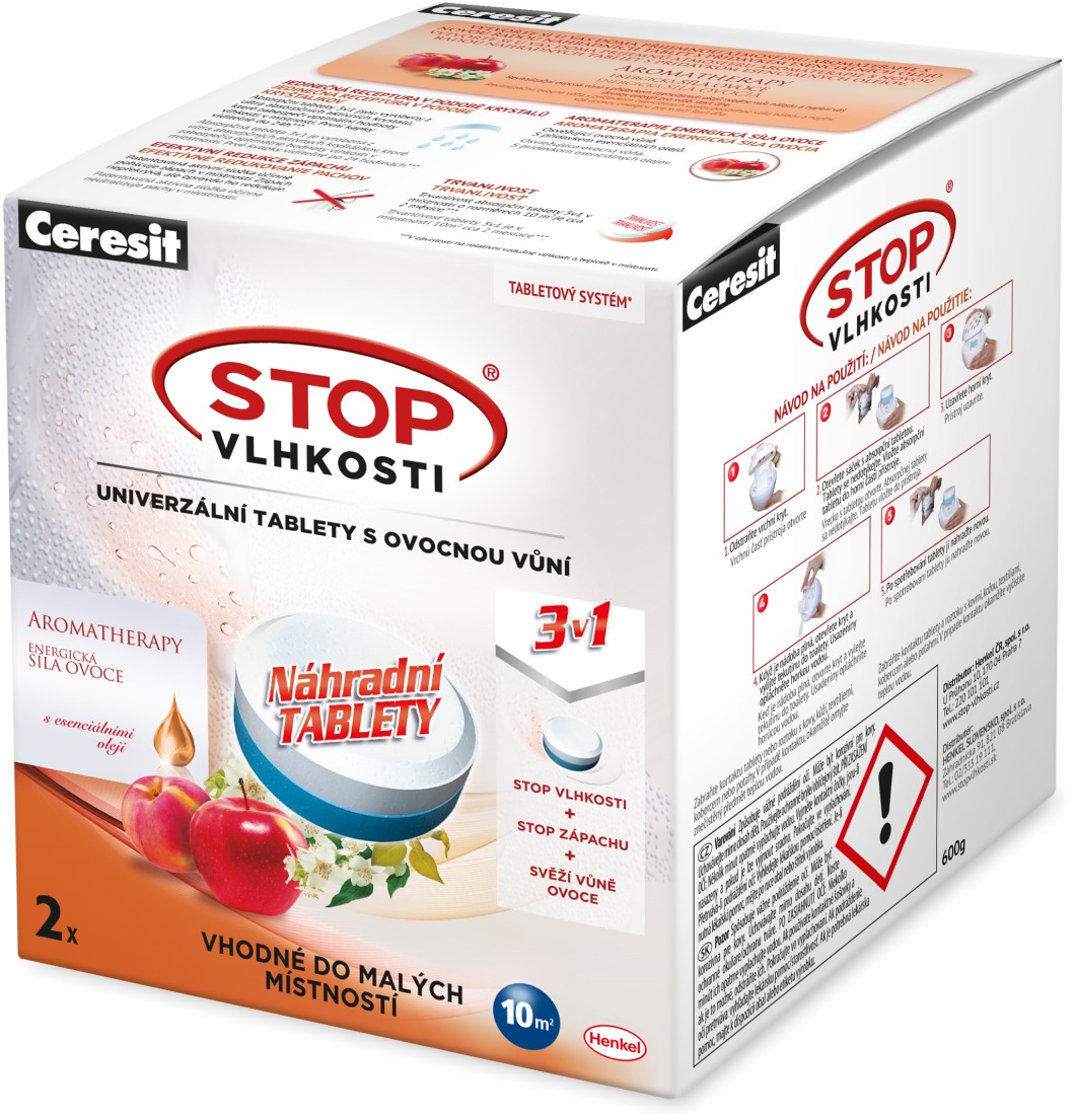 STOP VLHKOSTI Micro 3v1 energické ovoce náhradní tablety 2× 300 g