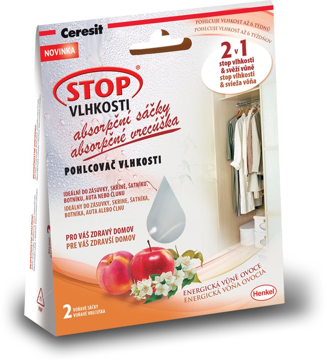 STOP VLHKOSTI 2v1 - absorpční sáčky energické ovoce 2× 50 g