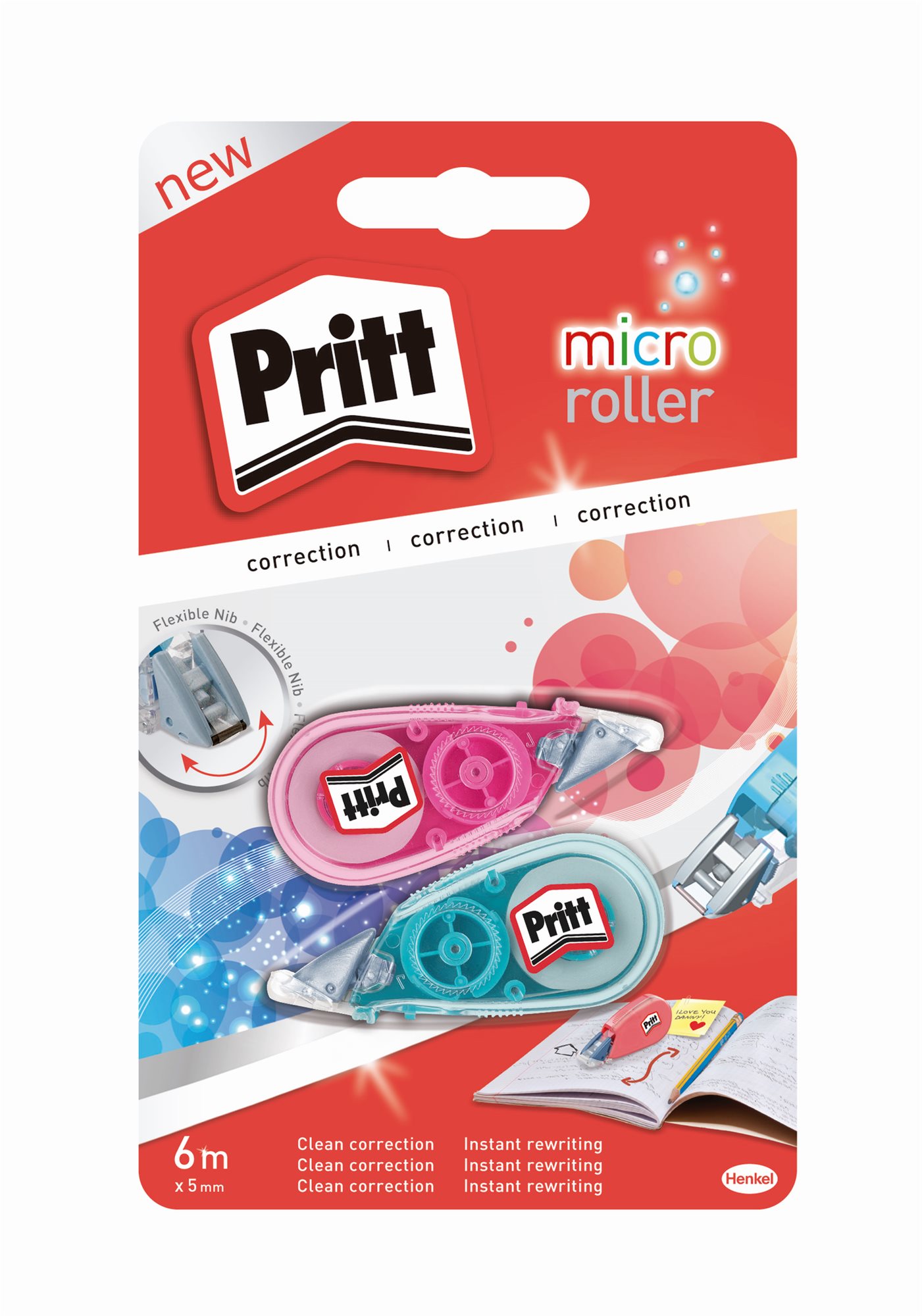 PRITT Micro Roller 6 m - mikropáčka na psaní s dlouhou šňůrou