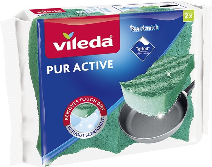 VILEDA Pur Active houbička střední 2 ks