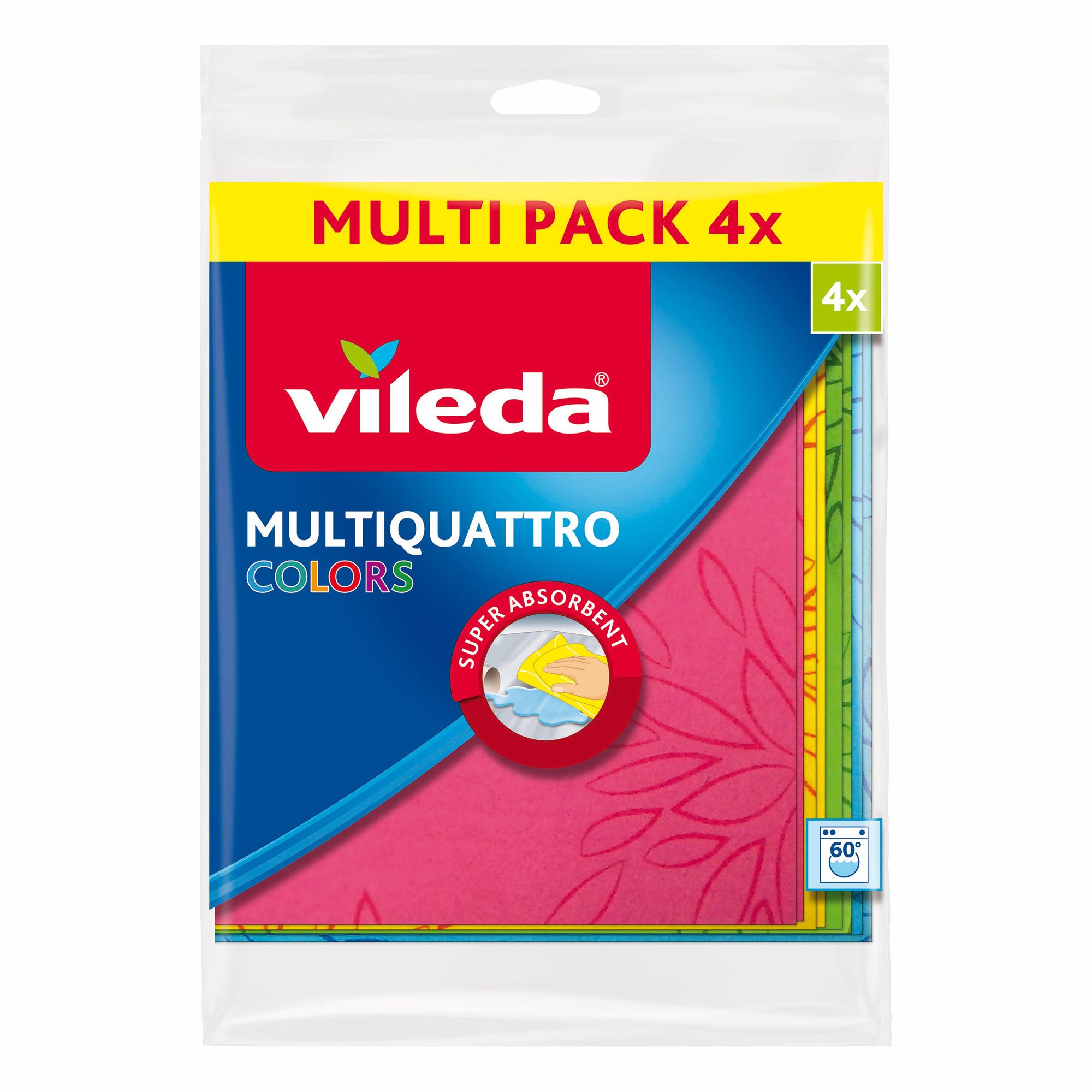 VILEDA Multiquattro Colors hadřík 4 ks