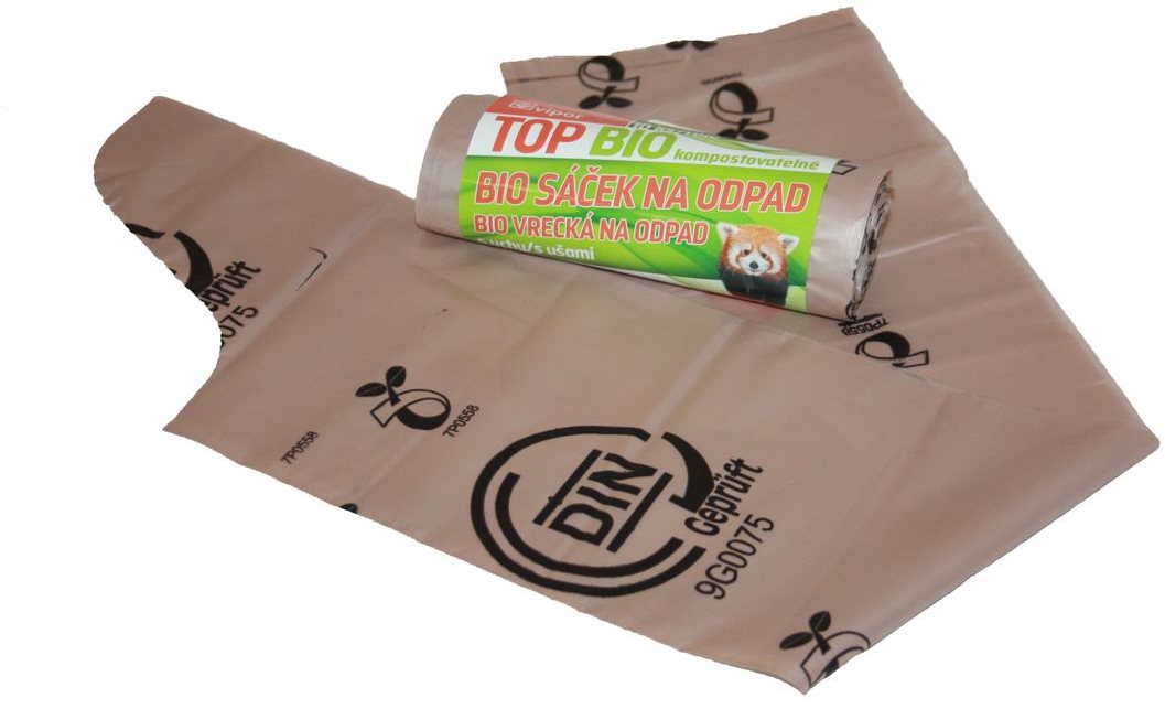 VIPOR Top Bio s uchy kompostovatelný, 20 l, 10 ks