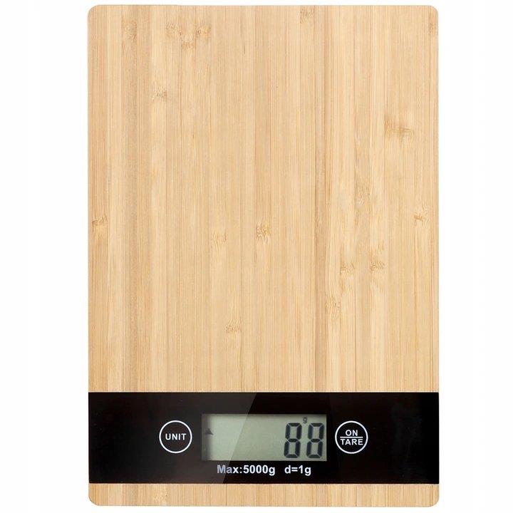 Verk 17099 Bambusová kuchyňská váha 5 kg LCD 23 × 16 cm