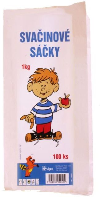 VIPOR Svačinové sáčky papírové 1 kg, 100 ks