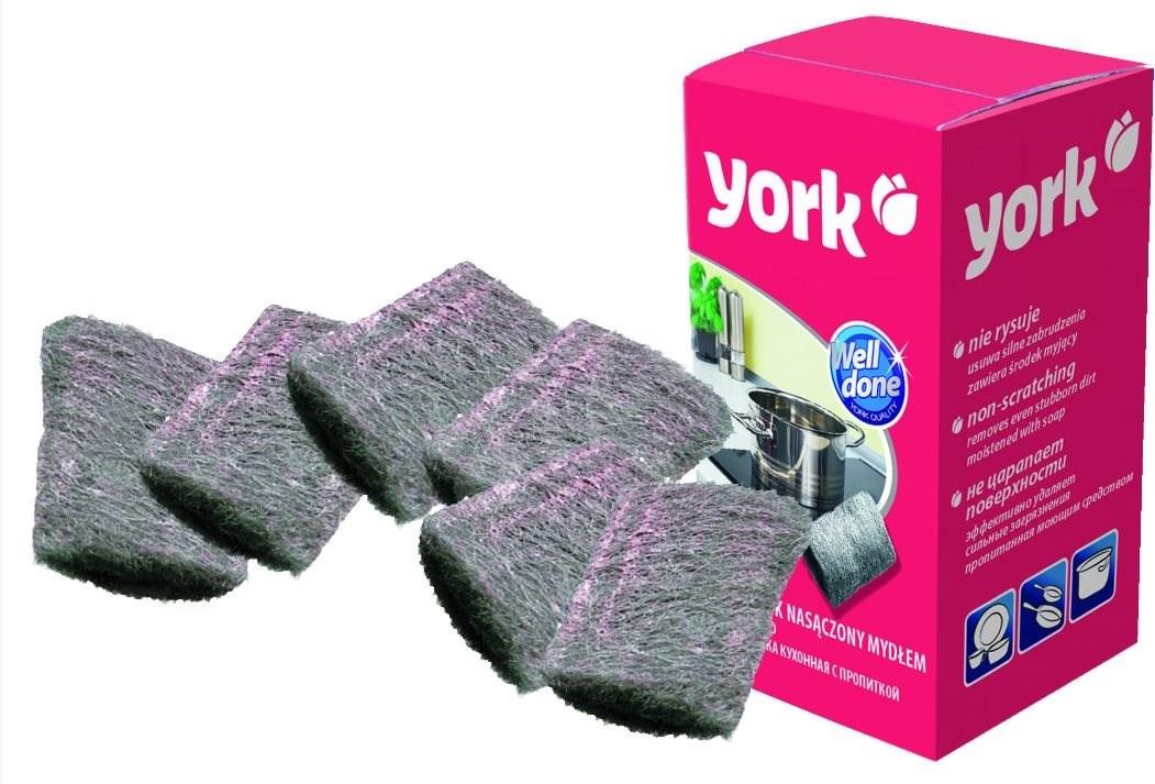YORK drátěnka se saponátem 6 ks