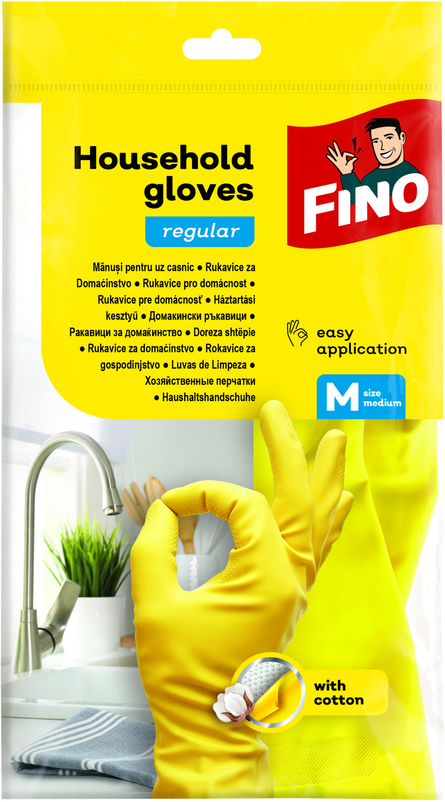 FINO Rukavice úklidové - M
