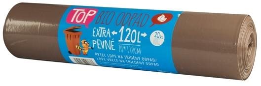 VIPOR LDPE Top na bioodpad 120 l, 20 ks, hnědý