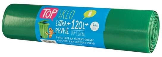 VIPOR LDPE Top na sklo 120 l, 15 ks, zelený