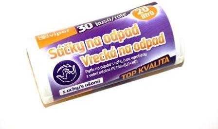 VIPOR LD+HD s uchy, 20 l, bílé 30 ks