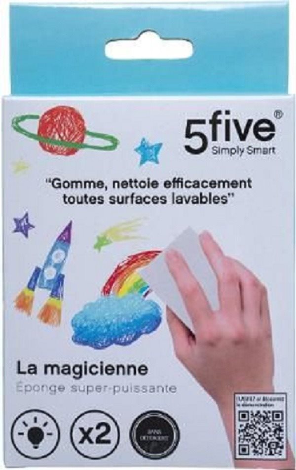 5FIVE Zázračná čistící houba - Melaminová nano houbička bílá 2 ks