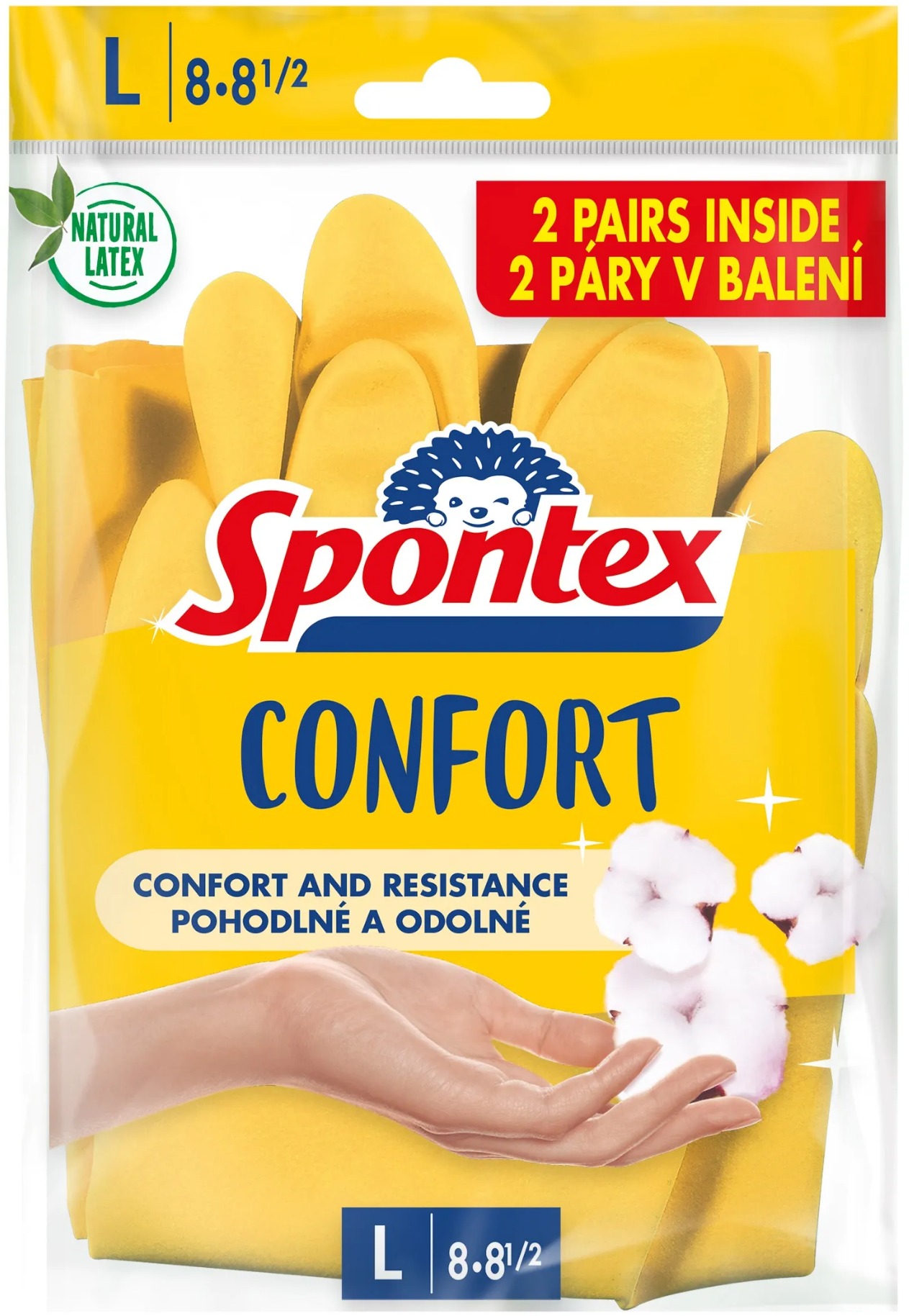 SPONTEX Comfort vel. L, 2 páry