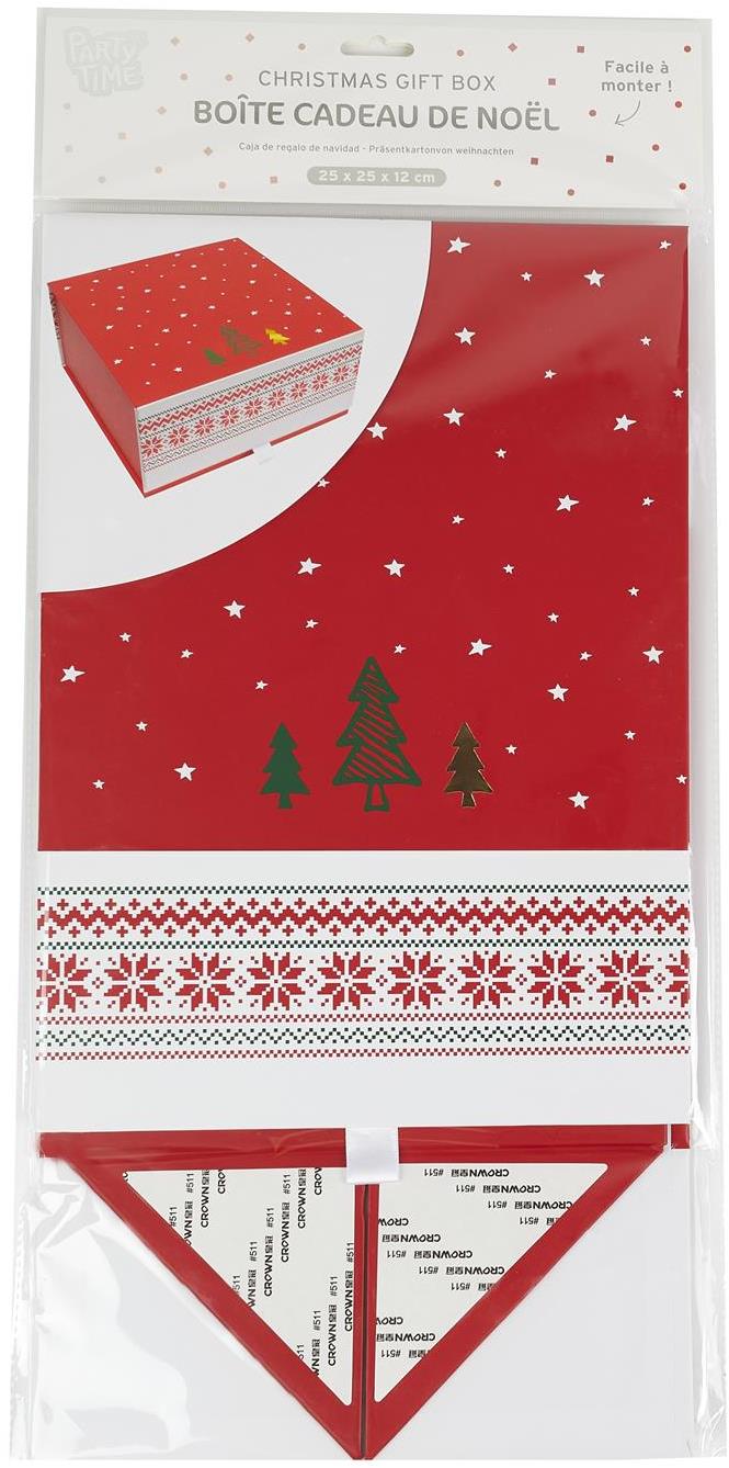 CMP Vánoční dárková krabička 25 × 25 × 12 cm