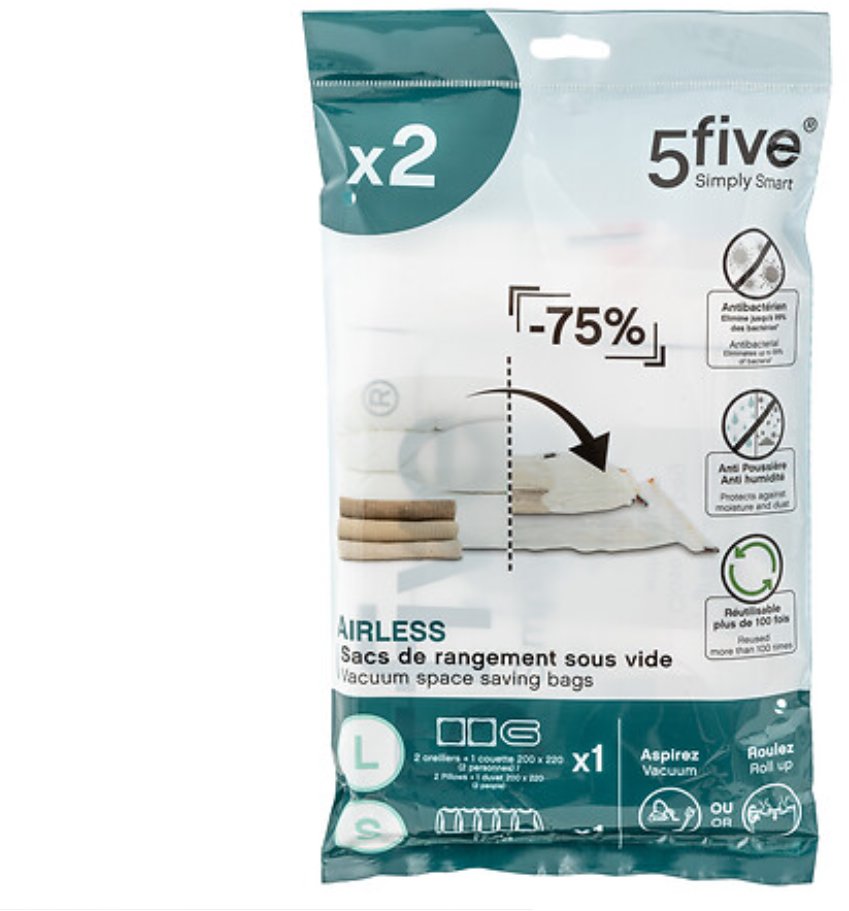 5FIVE Sada vakuových úložných sáčků Airless 2 ks