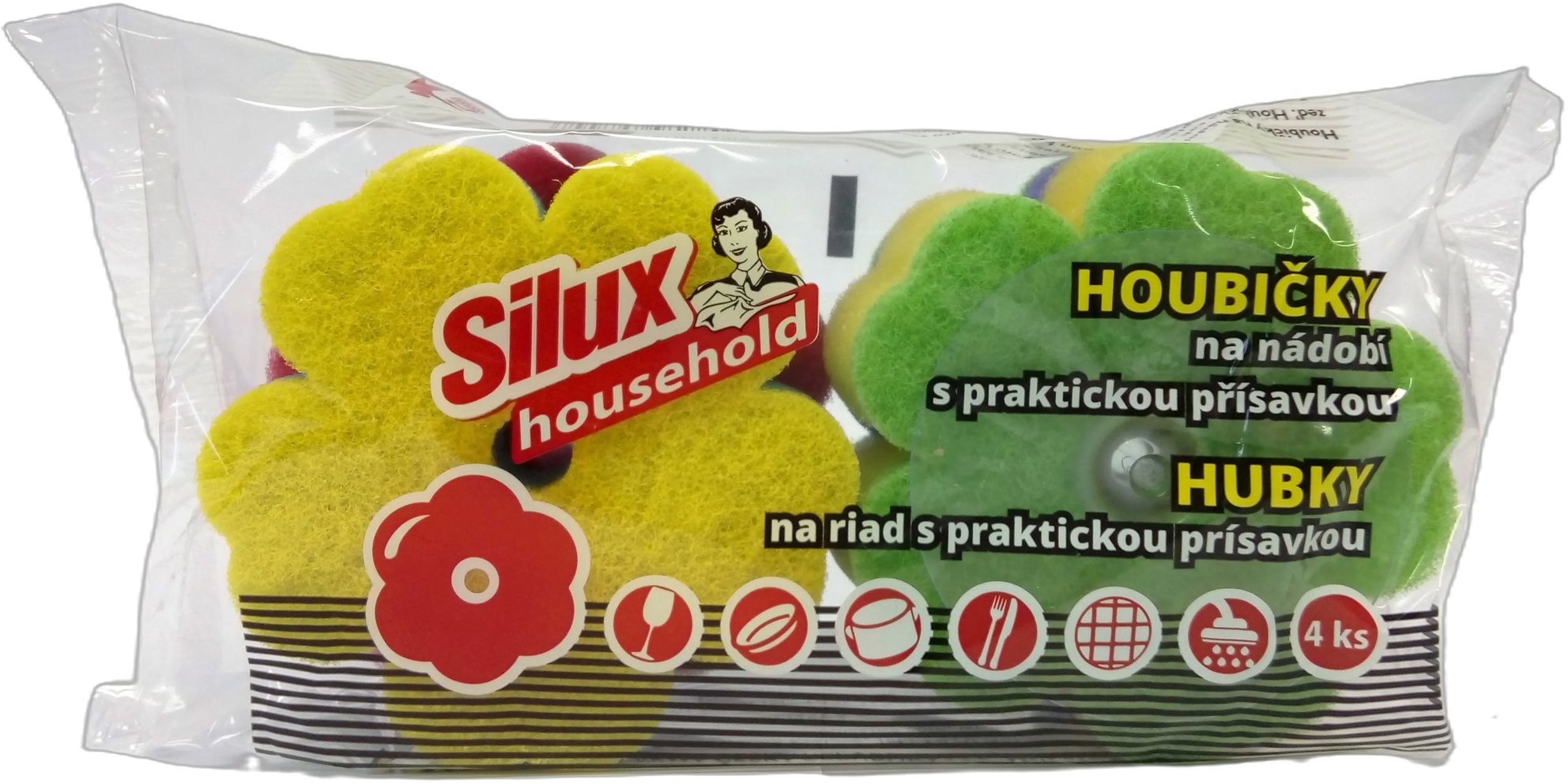 SILUX Household houbičky ve tvaru kytičky 4 ks