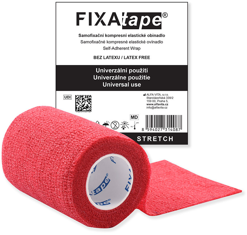 FIXAtape Stretch 7,5 × 450 cm červené