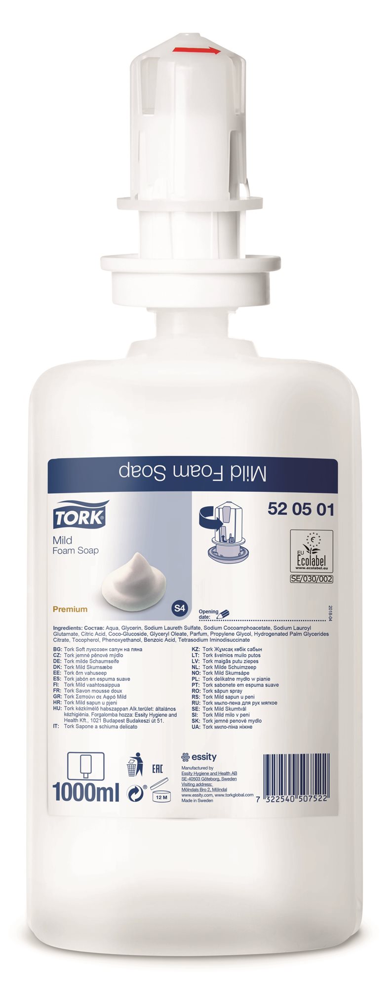 TORK Pěnové mýdlo S4 1 l