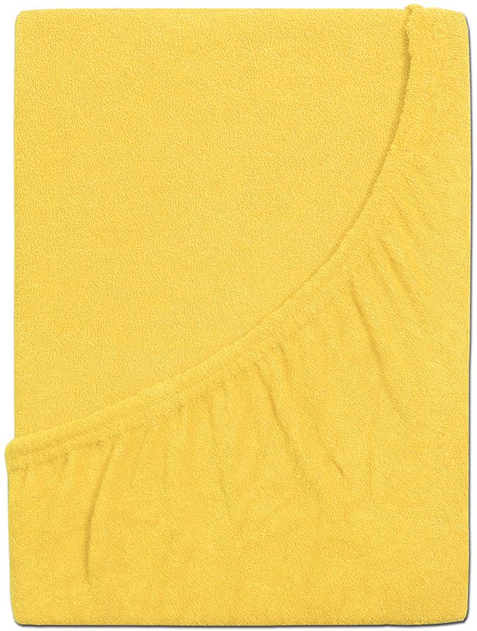 B.E.S. - Petrovice Prostěradlo froté dětské - 60 × 120 cm, Žlutá