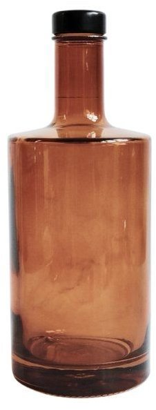 DomaLEP Skleněná láhev na olej 500 ml hnědá s černým uzávěrem Vilo