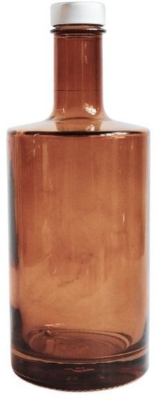 DomaLEP Skleněná láhev na olej 500 ml hnědá se stříbrným uzávěrem Vilo