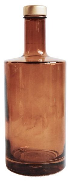 DomaLEP Skleněná láhev na olej 500 ml hnědá se zlatým uzávěrem Vilo