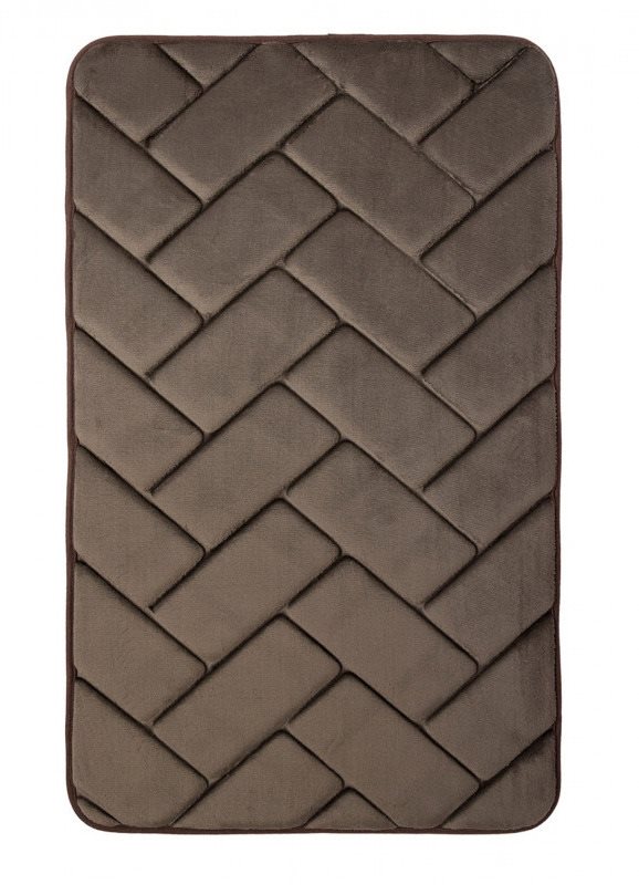 Protiskluzová koupelnová předložka 3D 7288 coffee 50 × 80 cm