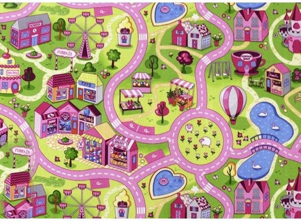 Dětský kusový koberec silnice Sweet Town 95 × 133 cm