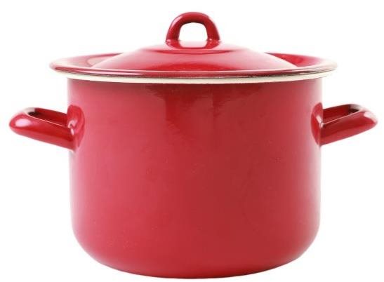 Olymp Klasik smaltovaný s poklicí 16 cm 2,4 l Elegant Bordó