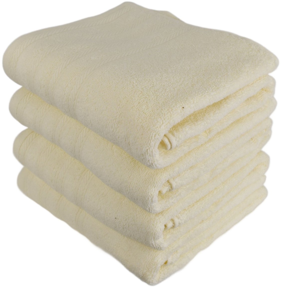 BerryHome Uni Sada froté osušek 70 × 130 cm 4 ks krémové