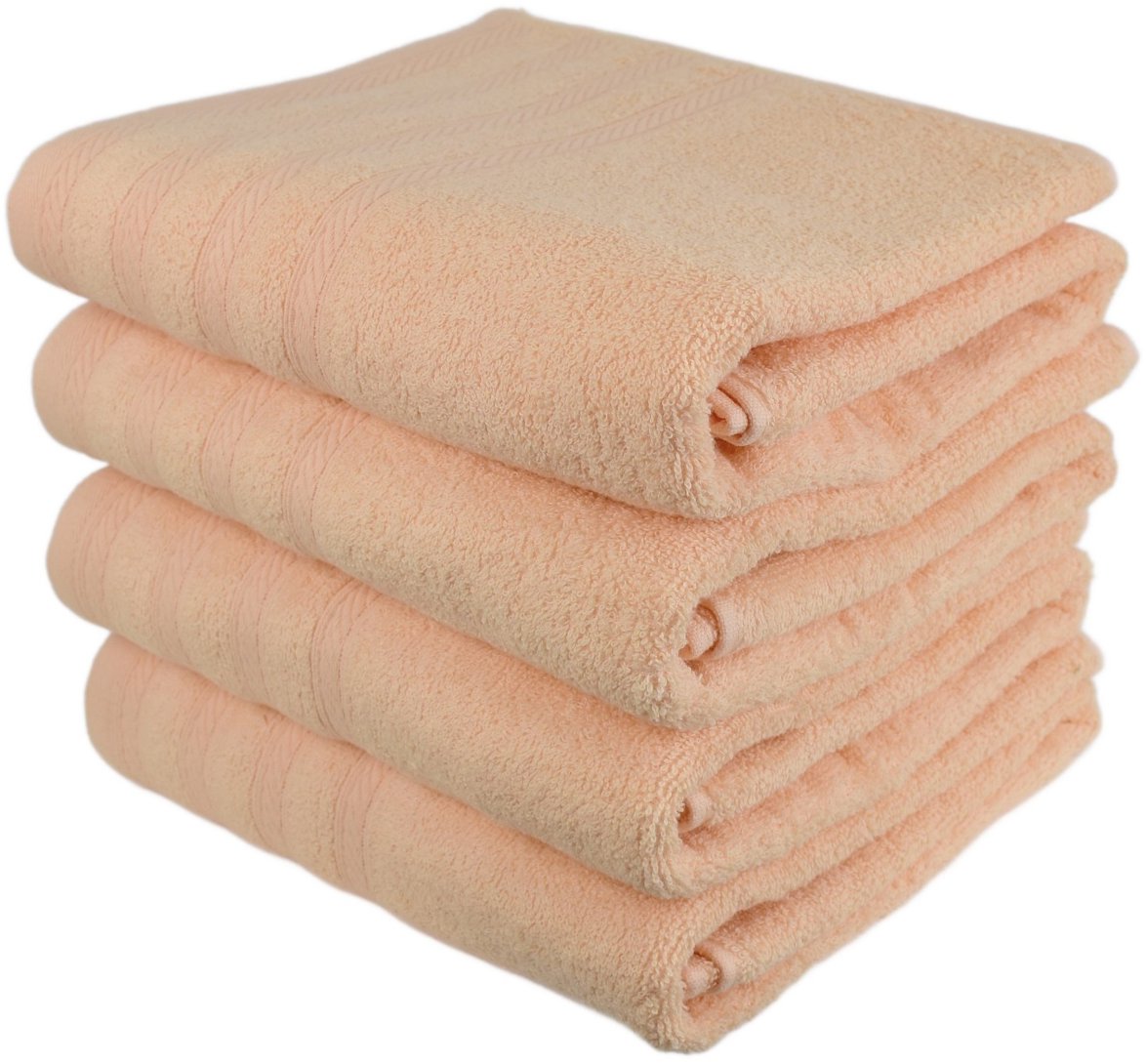 BerryHome Uni Sada froté osušek 70 × 130 cm 4 ks lososové