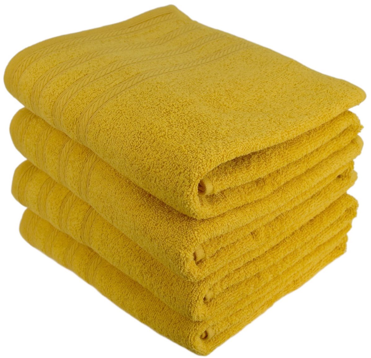BerryHome Uni Sada froté osušek 70 × 130 cm 4 ks žluté