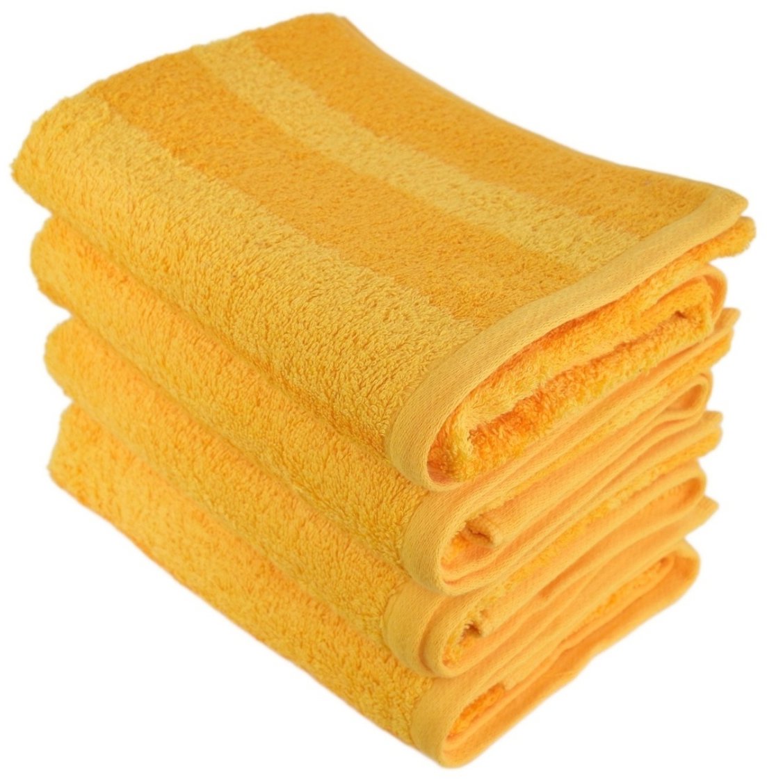 BerryHome Stripe Sada bambusových ručníků 50 × 90 cm 4 ks žluté