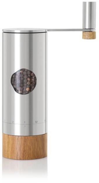 AdHoc Mlýnek na pepř nebo sůl PowerMilll, CeraCut, XL, ocel dřevo akrylát 20 cm