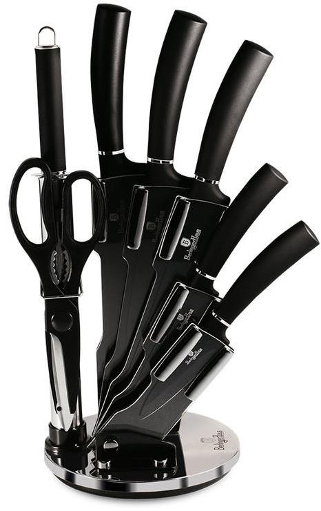 BERLINGERHAUS Sada nožů ve stojanu 8 ks Black Silver Collection