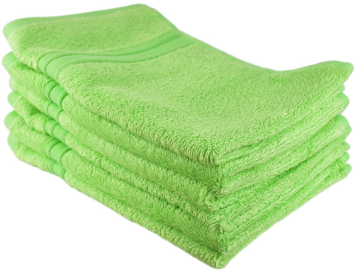 BerryHome Sada bambusových ručníků na ruce 6 ks 30 × 50 cm, zelená