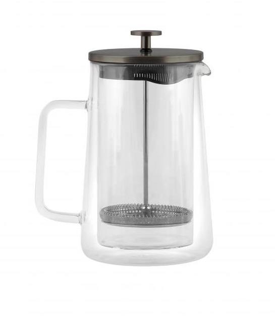 Vialli Design Konvice French Press, dvoustěnná 1000 ml, grafitová_DIVA 9293