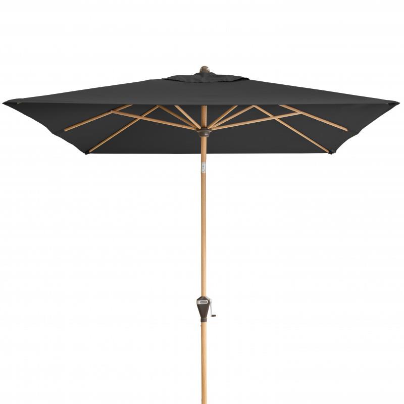 DOPPLER Slunečník zahradní ALU WOOD 210 × 140 cm, 840, antracit