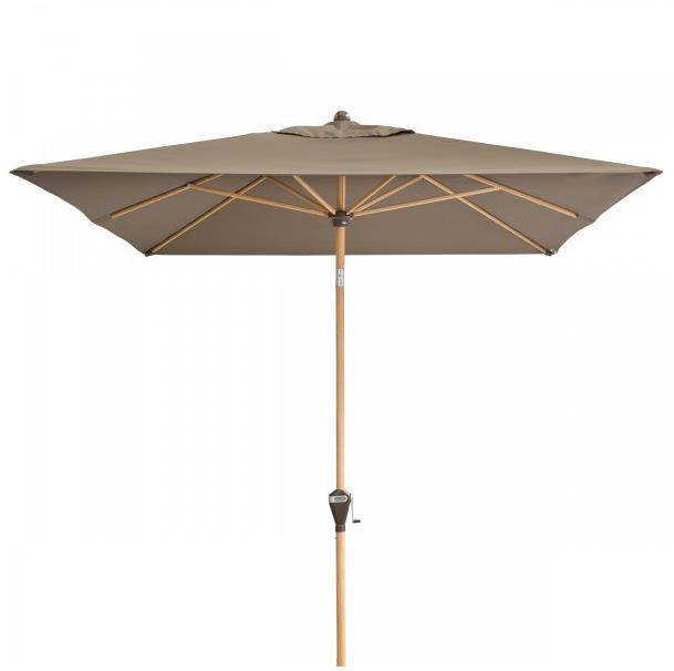 DOPPLER Slunečník zahradní ALU WOOD 210 × 140 cm, 846, greige