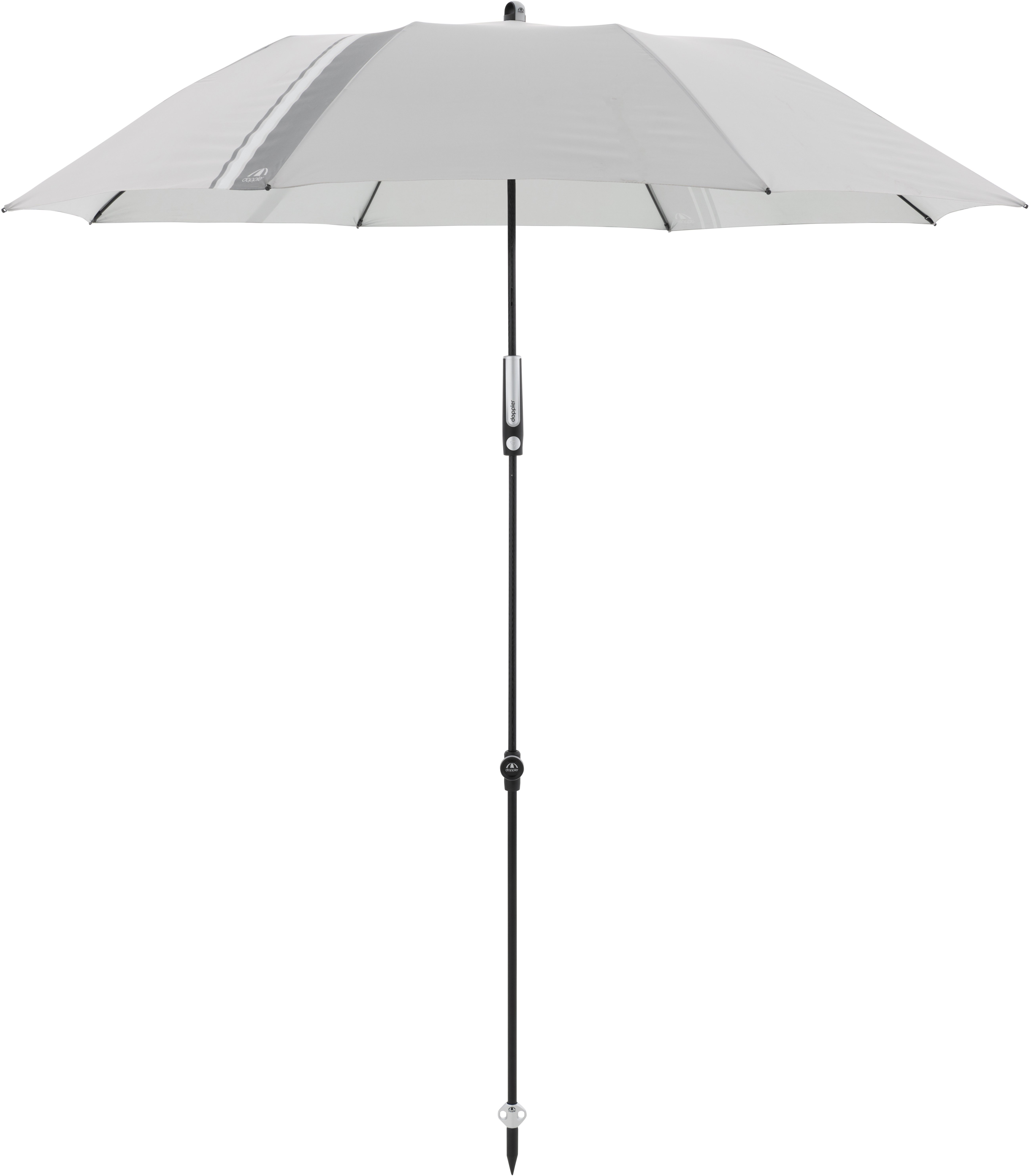 DOPPLER Slunečník zahradní E×pert Multi Push Up 160 cm, desén 827S, světle šedá