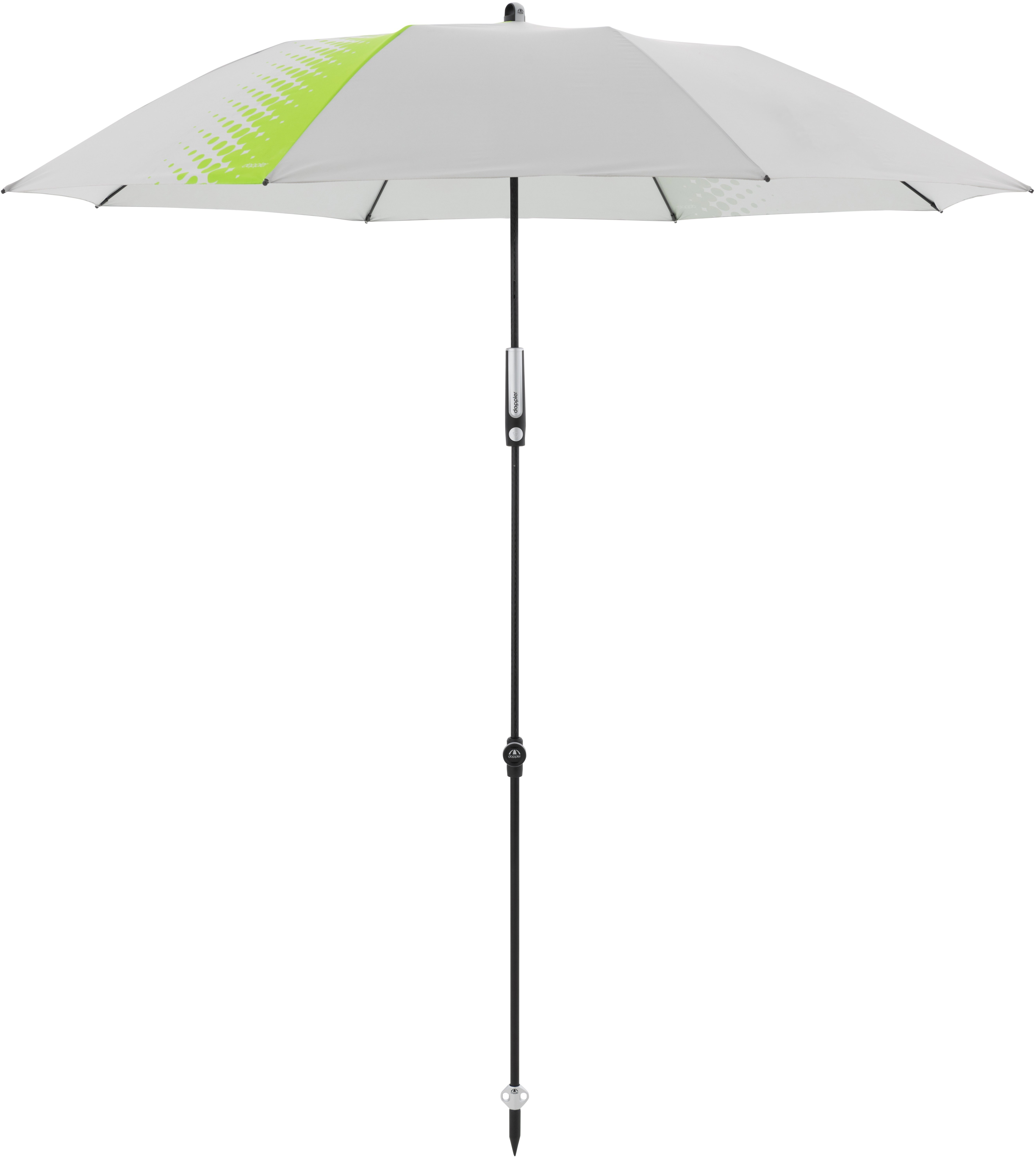 DOPPLER Slunečník zahradní E×pert Multi Push Up 160 cm, desén 827P, světle šedá