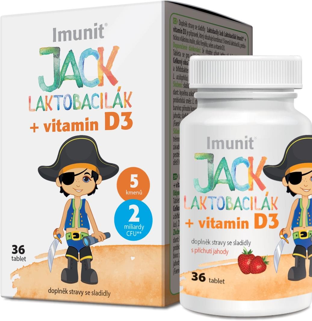 Imunit Laktobacily JACK LAKTOBACILÁK + vitamin D3 36 tablet