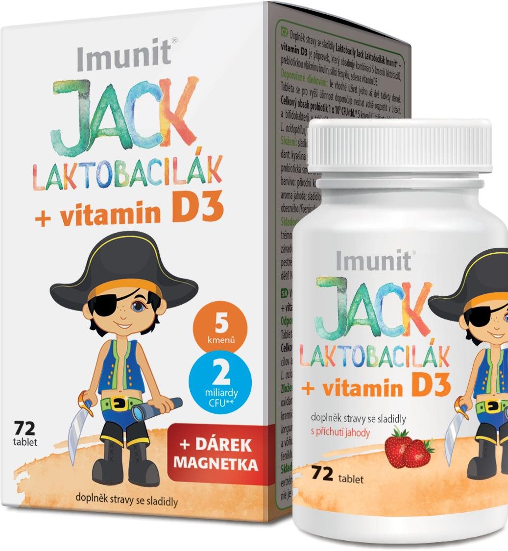 Imunit Laktobacily JACK LAKTOBACILÁK + vitamin D3 72 tablet