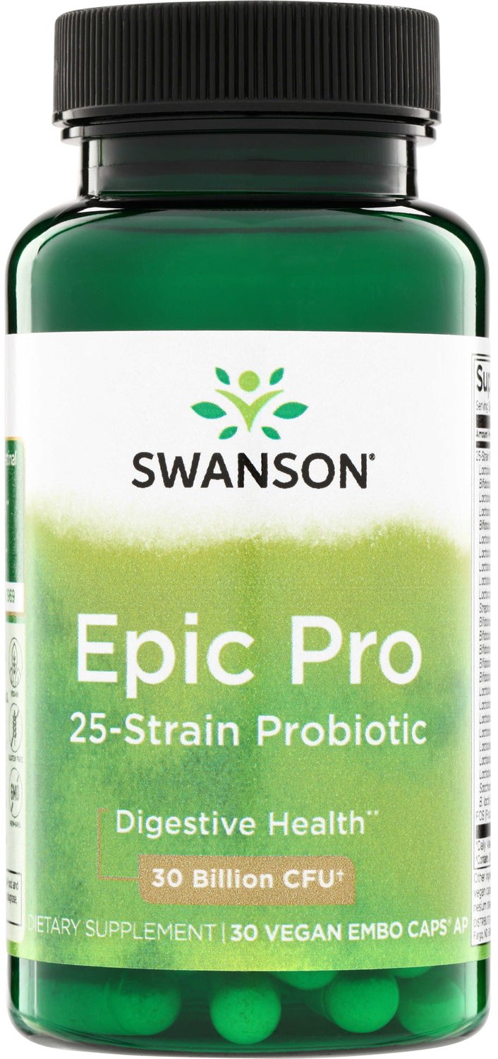 Swanson Epic Pro 25-Strain Probiotic 30 rostlinných kapslí