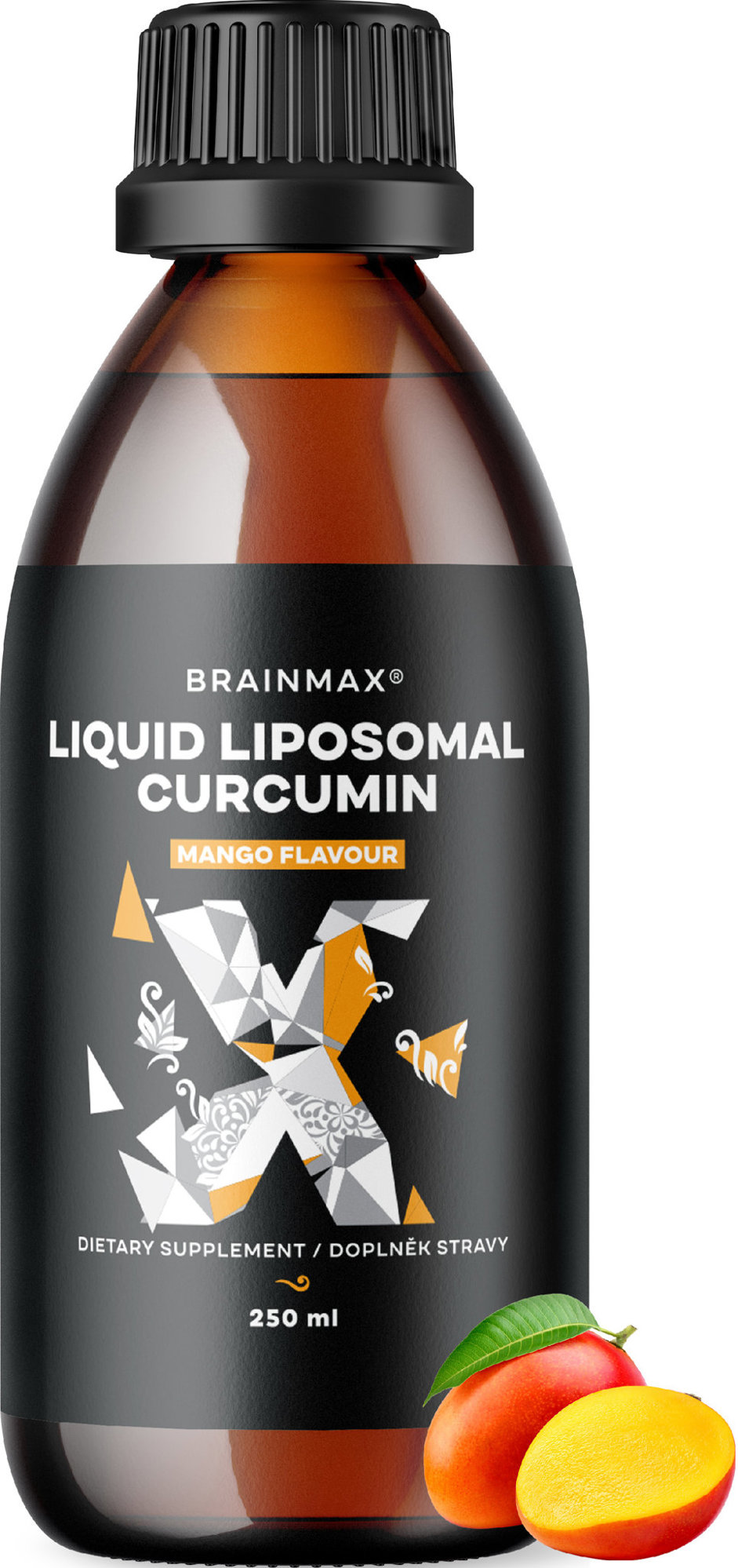 BrainMax Liquid Liposomal Curcumin Mango 200 mg 250 ml