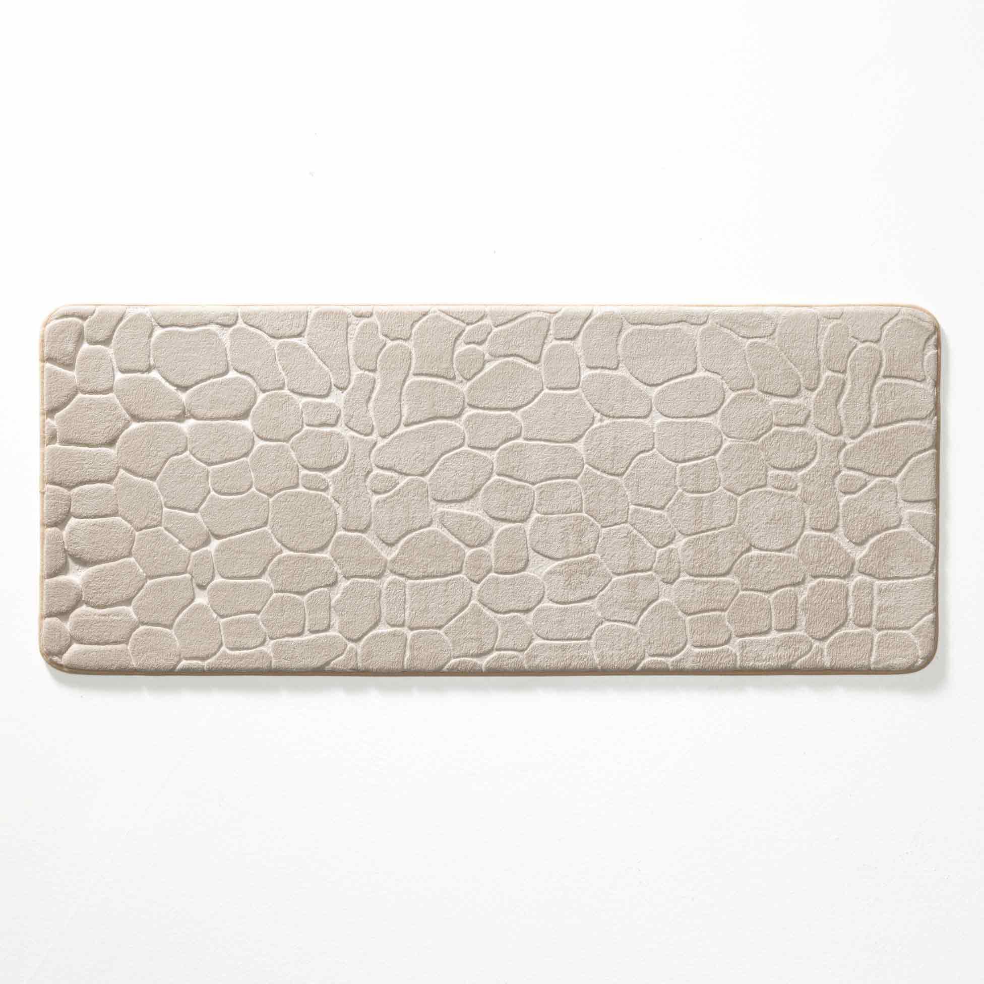 Douceur d'intérieur Podlouhlá koupelnová předložka s reliéfním vzorem 50 × 120 cm, šedá
