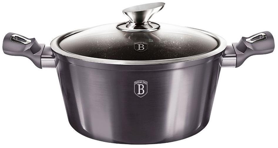 BERLINGERHAUS Kastrol s poklicí s mramorovým povrchem Carbon PRO Line 28cm